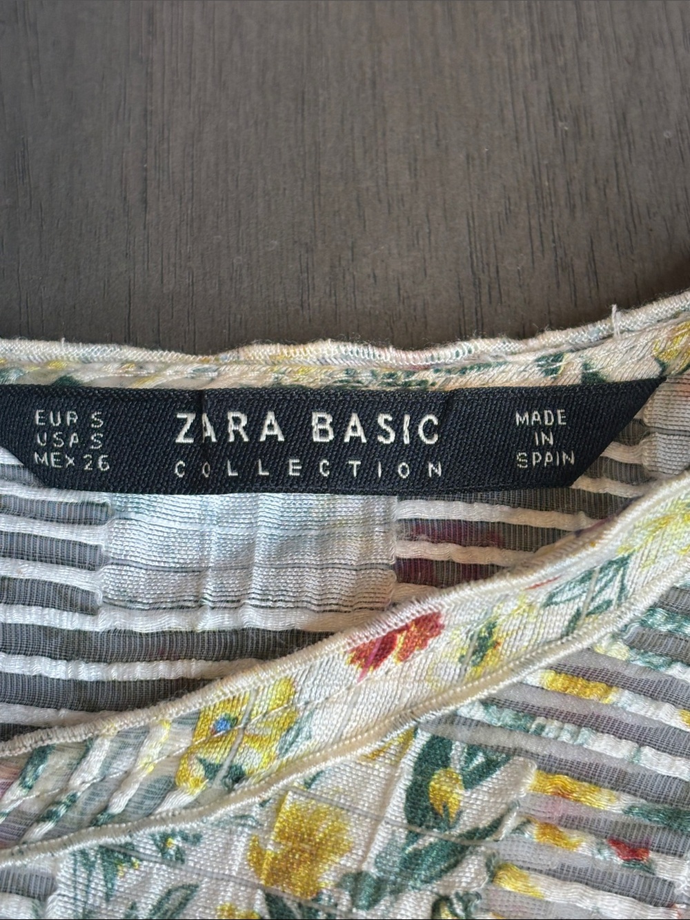 🌸 Zara Cottagecore Floral Peplum Top Women’s Small Multicolor Lightweight 🌸 - Picture 7 of 10
